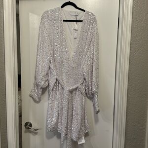 White sequin dress